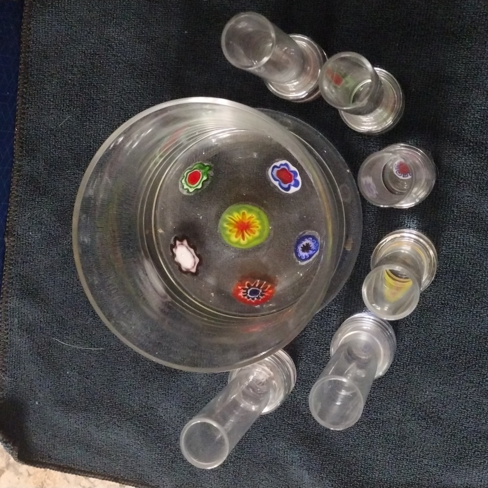 Vintage 7iece liquor shooter set